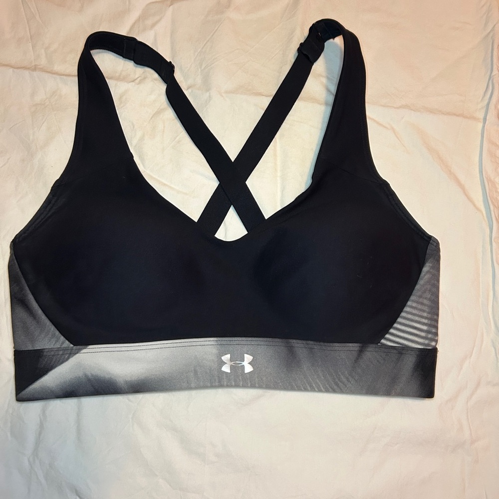 Under Armour Charcoal and Black Sports Bra